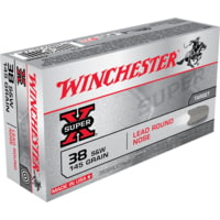 Winchester Super-X Handgun .38 Special 145 grain Lead Round Nose Brass Cased Centerfire Pistol Ammunition