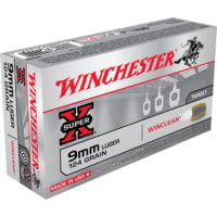 Winchester Super-X Handgun 9 mm Luger 124 grain WinClean Enclosed Base Centerfire Pistol Ammunition