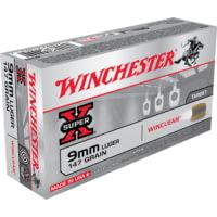 Winchester Super-X Handgun 9 mm Luger 147 grain WinClean Enclosed Base Brass Cased Centerfire Pistol Ammunition