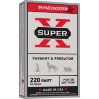 Winchester Super-X RIFLE .220 Swift 50 grain Jacketed Soft Point Centerfire Rifle Ammunition