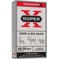 Winchester Super-X RIFLE .45-70 Government 300 grain Jacketed Hollow Point Brass Cased Centerfire Rifle Ammunition