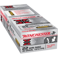 Winchester Super-X RIMFIRE .22 Winchester Magnum Rimfire 40 grain Full Metal Jacket Brass Cased Rimfire Ammunition