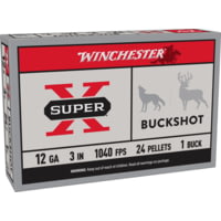 Winchester Super-X Shotshell 12 Gauge 24 Pellets 3&quot; Shotgun Buckshot Ammunition