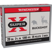 Winchester Super-X Shotshell 20 Gauge 20 Pellets 2.75" Shotgun Buckshot Ammunition