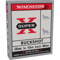 Winchester Super-X Shotshell 410 Bore 5 Pellets 3&quot; Shotgun Buckshot Ammunition