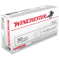 Winchester USA Handgun .32 ACP 71 grain Full Metal Jacket Brass Cased Centerfire Pistol Ammunition