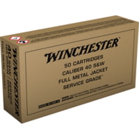 Winchester USA Handgun Service Grade .40 S&amp;W 165 grain Full Metal Jacket Centerfire Pistol Ammunition