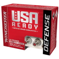 Winchester USA Ready Defense 9mm Luger +P 124 Grain Hex-Vent Brass Pistol Ammunition