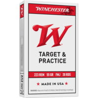 Winchester USA 5.56mm 55 Grain Full Metal Jacket (FMJ) Brass Cased Centerfire Rifle Ammunition