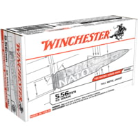 Winchester USA RIFLE 5.56x45mm NATO 55 grain Full Metal Jacket Centerfire Rifle Ammunition