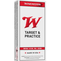 Winchester USA White Box 300 Blackout 147 Grains Full Metal Jacketed Brass Rifle Ammunition