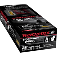 Winchester Varmint HE .22 Winchester Magnum Rimfire 34 grain Jacketed Hollow Point Rimfire Ammunition