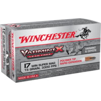Winchester Varmint X LF .17 Winchester Super Magnum 15 grain Rapid Expansion Polymer Tip Rimfire Ammunition
