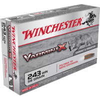 Winchester Varmint X RIFLE .243 Winchester 58 grain Rapid Expansion Polymer Tip Centerfire Rifle Ammunition