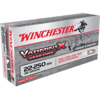 Winchester Varmint X Rifle Lead Free .22-250 Remington 38 grain Zink Core Hollow Point Centerfire Rifle Ammunition