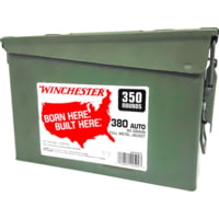 Winchester Win Ammo .380acp (case Of 2) 95gr. Fmj-rn Ammo Can 2/350pks