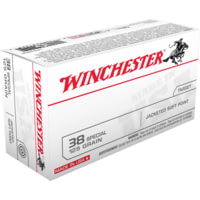 Winchester .38 Special 125 grain Jacketed Flat Point Brass Cased Centerfire Pistol Ammunition