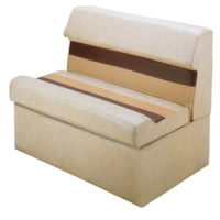 Wise 8WD100-1010 Deluxe 36in Pontoon Bench And Base Sand/Chestnut/Gold