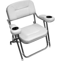 Wise Folding Deck Chair w/ Dual Cup Holders
