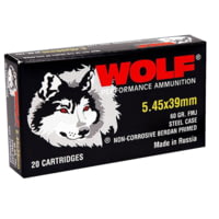 Wolf Ammo 5.45x39mm 60 Grain Full Metal Jacket Steel Cased Rifle Ammunition