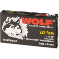 Wolf Ammo Performance .223 Remington 75 Grain Hollow Point Steel Cased Centerfire Rifle Ammunition