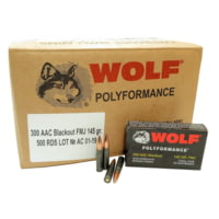 Wolf Ammo .300 Blackout 145 grain Full Metal Jacket Rifle Ammunition