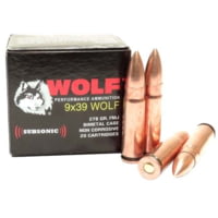 Wolf Ammo Performance 9x39mm 254 Grain Full Metal Jacket Bimetal Cased Centerfire Rifle Ammunition