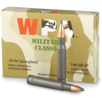 Wolf Ammo WPA Military Classic Rifle Ammunition .30-06 Sprg 140 gr SP