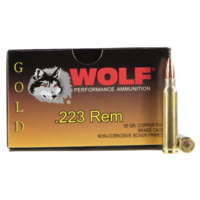 Wolf Ammo Gold .223 Remington 55 Grain Full Metal Jacket Brass Cased Centerfire Rifle Ammunition