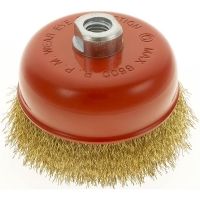 Woodstock 5in x 5/8in 11 Brass Coated Steel Wire Cup Brush