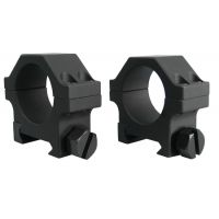 Yankee Hill Machine 4-Screw Low Profile Scope Ring Set Short One Inch Picatinny Matte Black YHM-244A