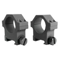 Yankee Hill Machine 4-Screw Scope Ring Set Medium One Inch Picatinny Matte Black YHM-241A