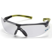 Pyramex Onix Safety Glasses - Clear Anti-Fog Lens, Hi Vis Green Frame