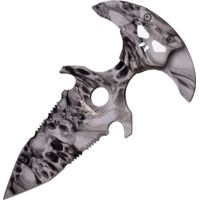 Z-Hunter Push Dagger Gray Skull Camo Fixed Blade Knife