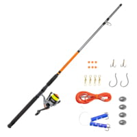 Zebco Ready Tackle Catfish 60sz 8 ft Spinning Combo with Eagle Claw Tackle, 2 Pieces