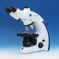 Zeiss Primo Star Binocular HAL/LED Fixed Kohler Microscope w/ Field of View 18 &amp; 100x/0.8 Dry
