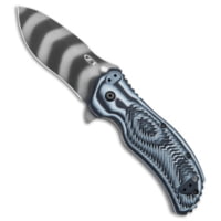 Zero Tolerance 0350 Assisted Open Knife Blue/Black G-10 3.25 Tiger ...