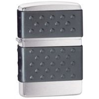 Zippo Brushed Chrome Black Zip Guard Classic Style Lighter