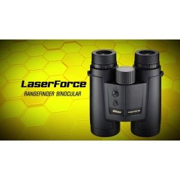 Nikon LaserForce 10x42mm Rangefinding Binoculars Off