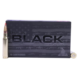 Hornady BLACK .308 Winchester 168 grain A-MAX Brass Cased Centerfire Rifle Ammo, 20 Rounds, 80971