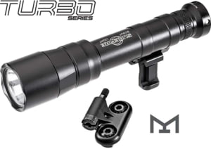 SureFire M640DFT-PRO Turbo Series 18650/123A High Candela 6-Volt Dual Fuel Scout Pro LED Weapon Light, 123A, 550 Lumens, Black, M640DFT-BK-PRO