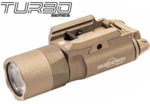 SureFire X300 Turbo Series High-Candela LED Thumb Screw Rail Mount Handgun Weapon Light, Tan, X300T-B-TN