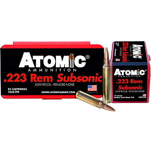 Atomic 00429 Rifle Subsonic 223 Rem 77 Gr Hollow Point Boat Tail