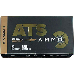 カートラベル7.62×39 ATS Ammunition X-Force 7.62x39mm 124 Grain Full Metal Jacket (FMJ