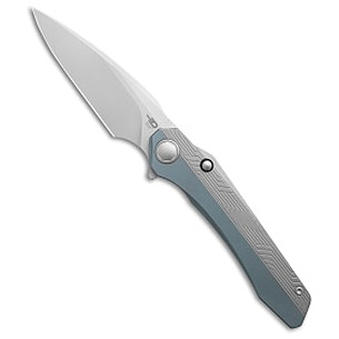Bestech Knives Bestech Wet Nellie Button Lock Flipper Blue/Gray