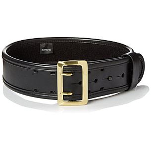 Bianchi 7965 ErgoTek Sam Browne Basketweave Belt, Brass Buckle