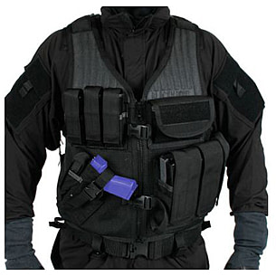 個人装備 BLACKHAWK! Cross Draw/EOD Vest BK Blackhawk Omega Cross Draw/EOD Vest, Black Color | Free