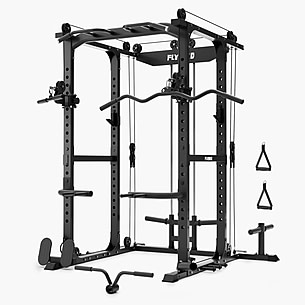 Flybird Fitness All-In-One Power Rack w/ Pulley System - Main Image