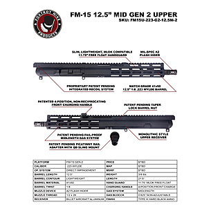 FM Products MIKE-15 Buffer-less .223 Wylde Gen 2 Upper Receiver