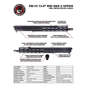 FM Products MIKE-15 Buffer-less .223 Wylde Gen 2 Upper Receiver
